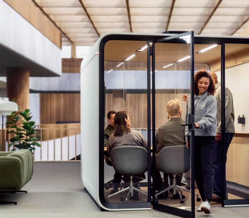 A SOP meeting pod in use