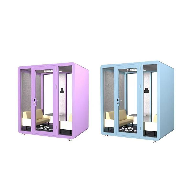 Sound-Isolated 4 Person Meeting Booth for Small Teams