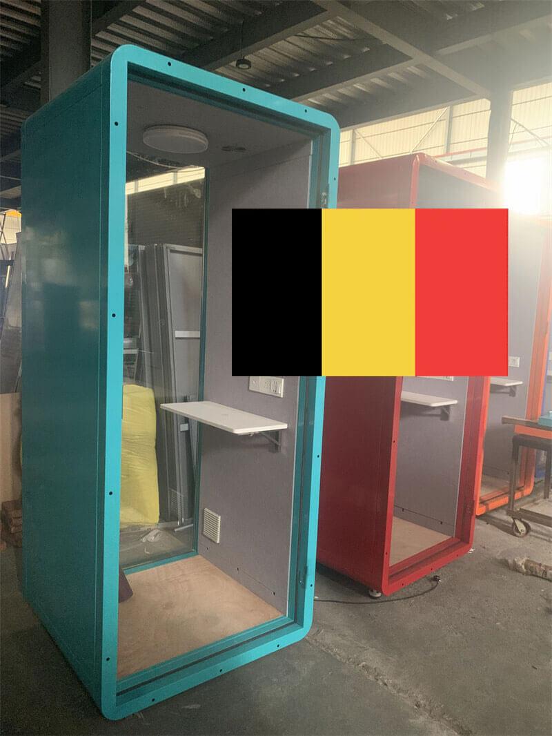 Customised multiple portable office telephone booths in Belgium