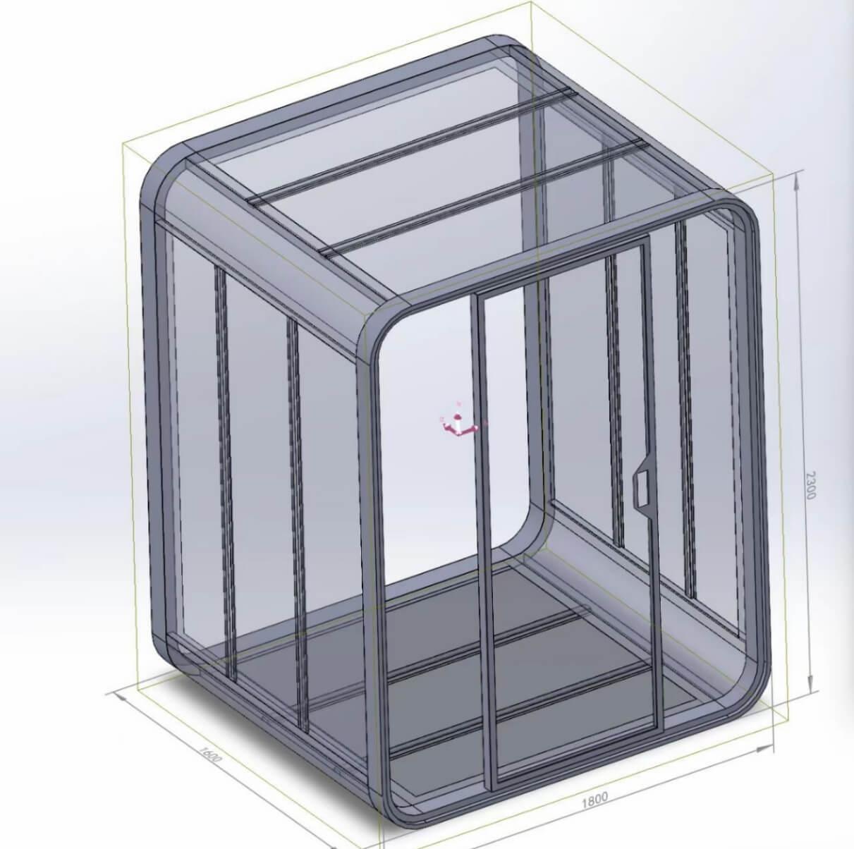 engineering design workspace for office pods